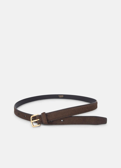 Women's 20mm Calf Hair Belt in Belts CACAO BROWN | VINCE Women
