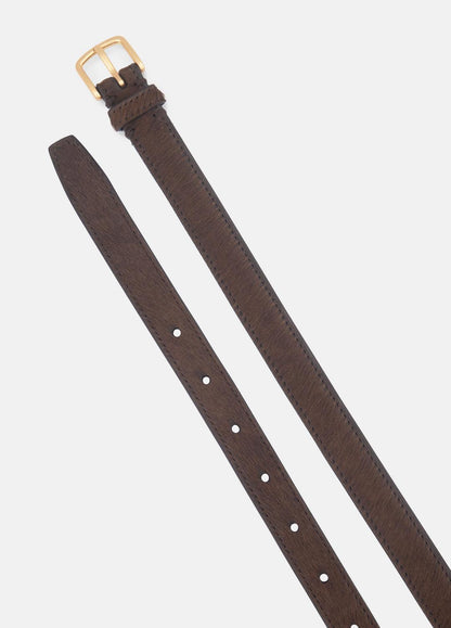 Women's 20mm Calf Hair Belt in Belts CACAO BROWN | VINCE Women