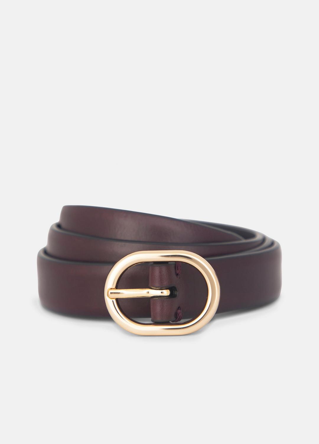 Women's 20mm Spazzolato Leather Belt in Belts CACAO BROWN | VINCE Women