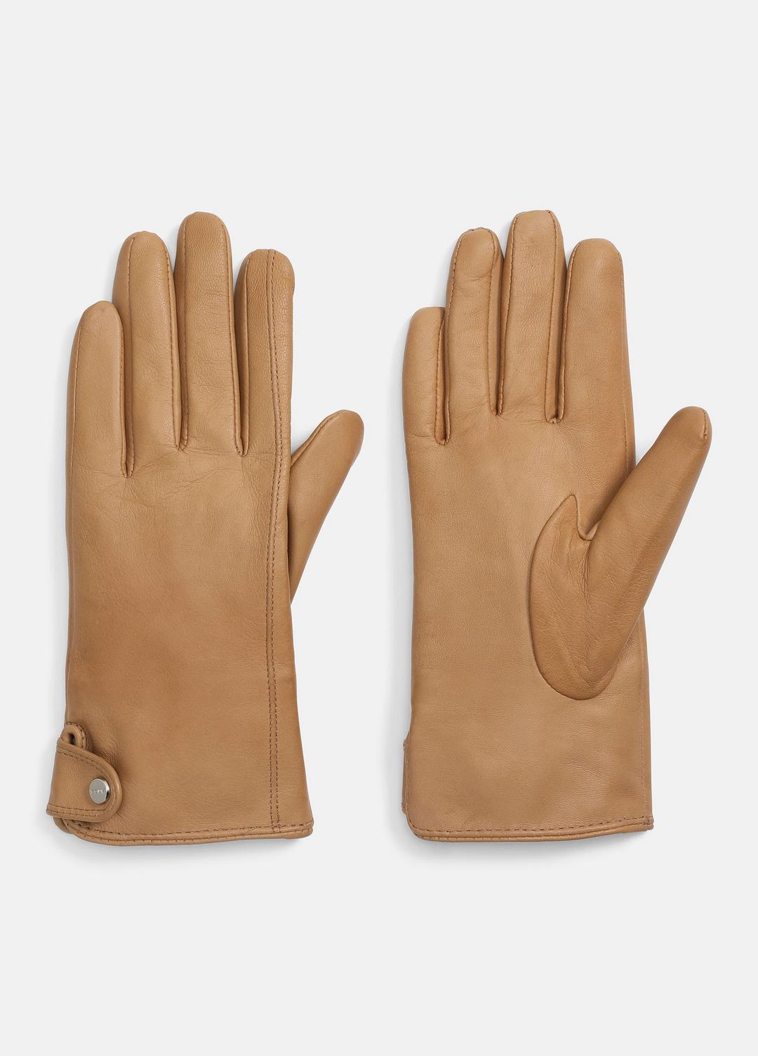 Cashmere-Lined Leather Snap Glove in Gloves BRUNA | VINCE Women