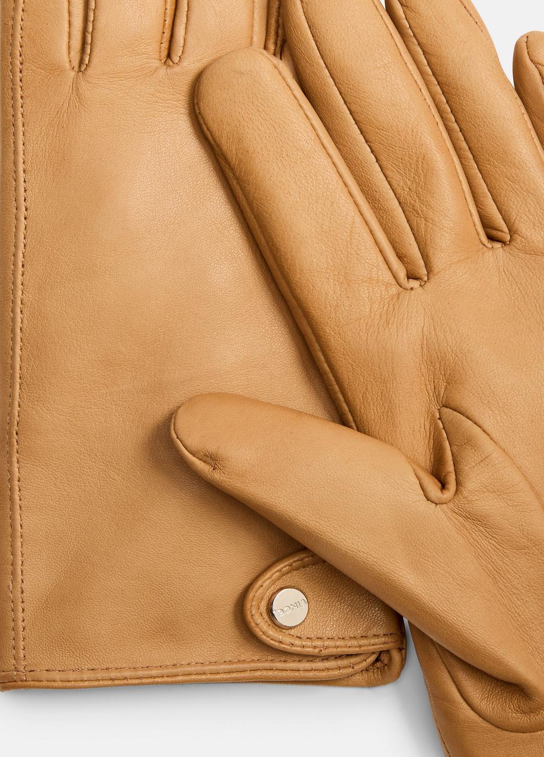 Cashmere-Lined Leather Snap Glove in Gloves BRUNA | VINCE Women