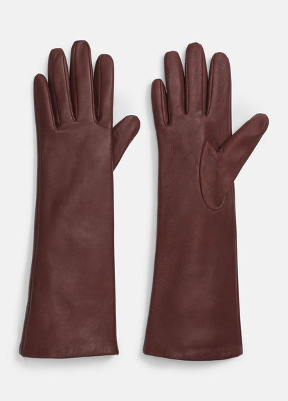 Cashmere-Lined Medium Leather Glove in Gloves FIG | VINCE Women
