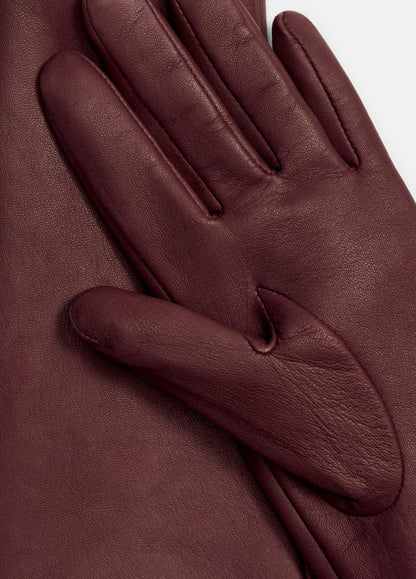 Cashmere-Lined Medium Leather Glove in Gloves FIG | VINCE Women