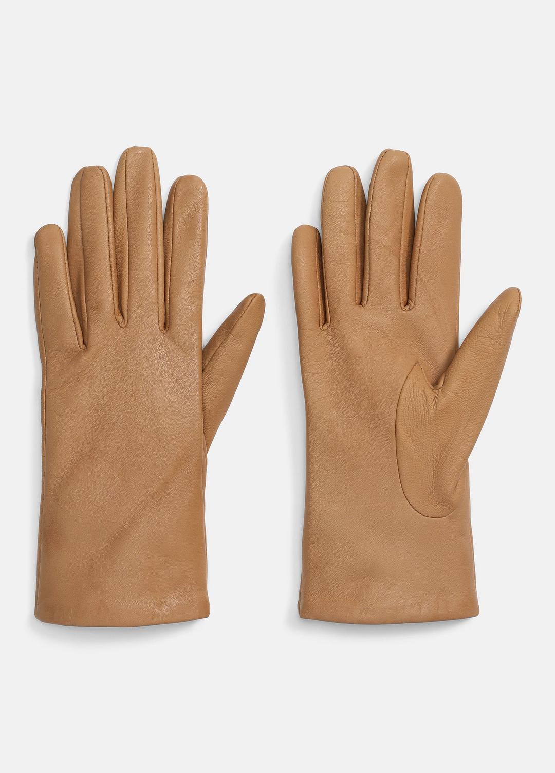 Cashmere-Lined Short Leather Glove in Gloves BRUNA | VINCE Women