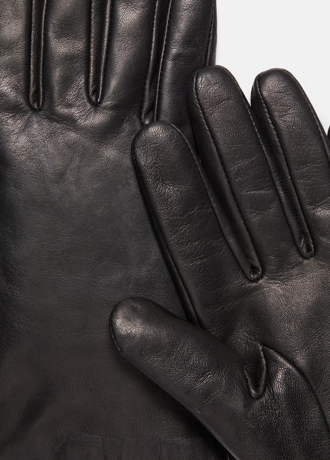 Cashmere-Lined Short Leather Glove in Gloves BLACK | VINCE Women