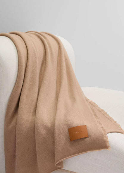 Cashmere Reverse Jersey Throw in Pillows & Blankets CAMEL | VINCE Women