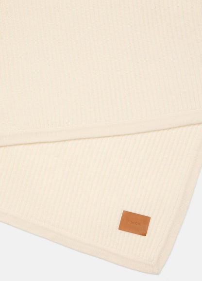 Wool and Cashmere Cardigan-Stitch Throw in Pillows & Blankets LACE | VINCE Women