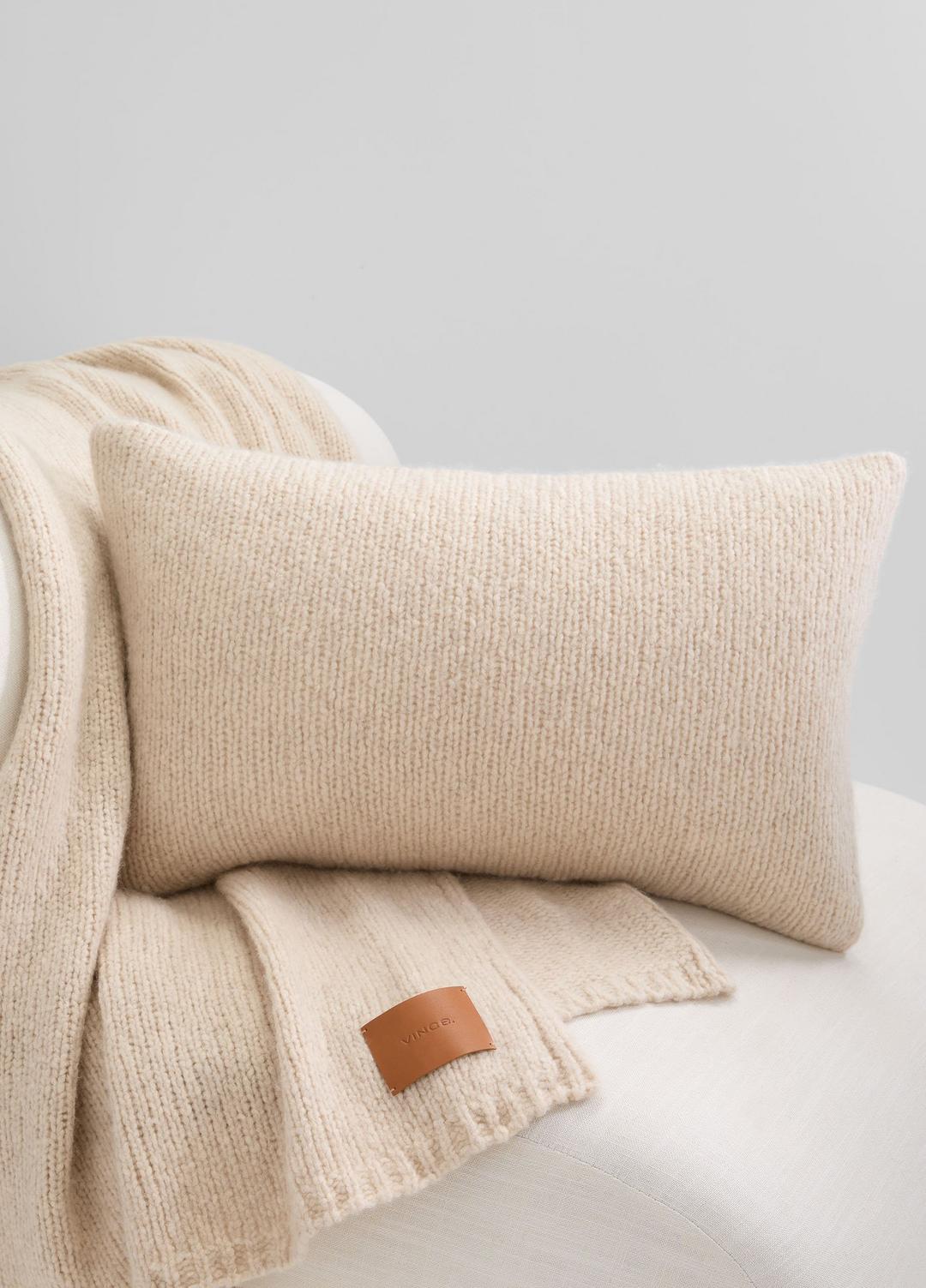 Cashmere-Silk Jersey Rectangle Pillow in Pillows & Blankets LACE | VINCE Women
