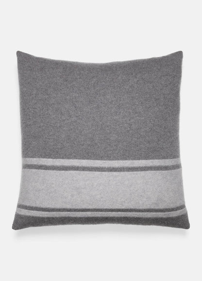 Cashmere Jersey Stripe Pillow in Pillows & Blankets MEDIUM HEATHER GREY | VINCE Women