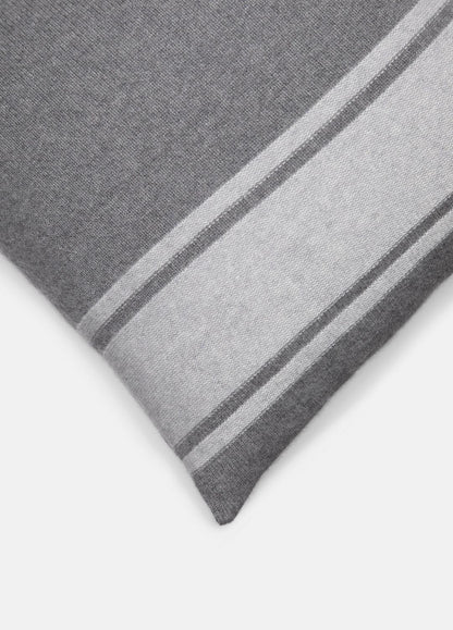 Cashmere Jersey Stripe Pillow in Pillows & Blankets MEDIUM HEATHER GREY | VINCE Women