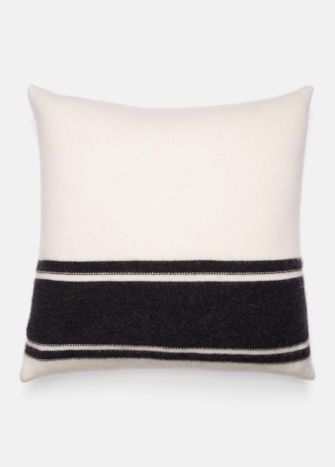 Cashmere Jersey Stripe Pillow in Pillows & Blankets BLANC | VINCE Women