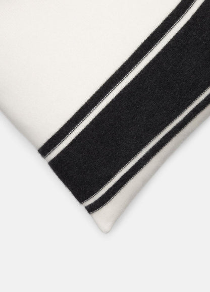 Cashmere Jersey Stripe Pillow in Pillows & Blankets BLANC | VINCE Women