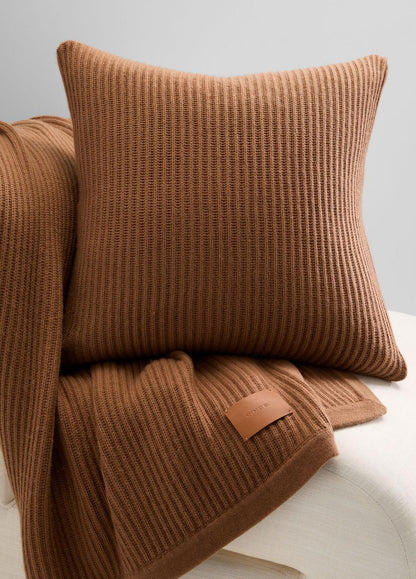 Wool and Cashmere Cardigan-Stitch Pillow in Pillows & Blankets MINK | VINCE Women