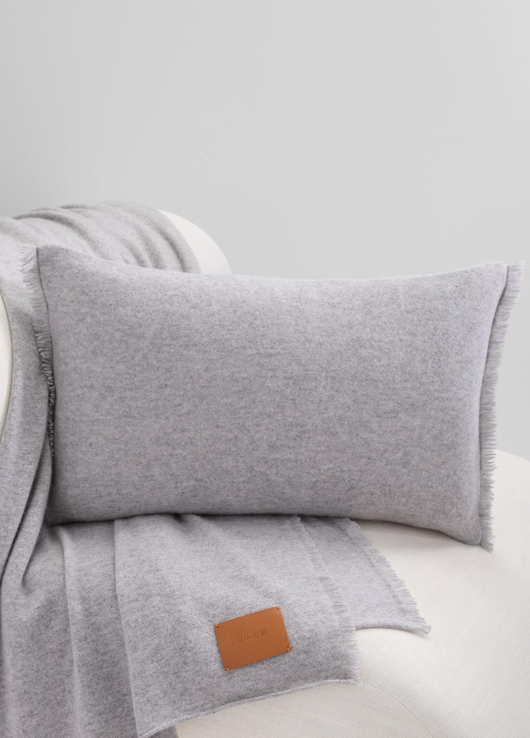 Cashmere Reverse Jersey Rectangle Pillow in Pillows & Blankets HEATHER GREY | VINCE Women