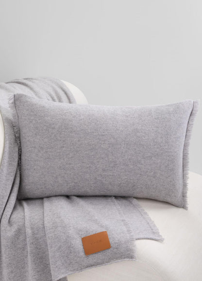 Cashmere Reverse Jersey Rectangle Pillow in Pillows & Blankets HEATHER GREY | VINCE Women