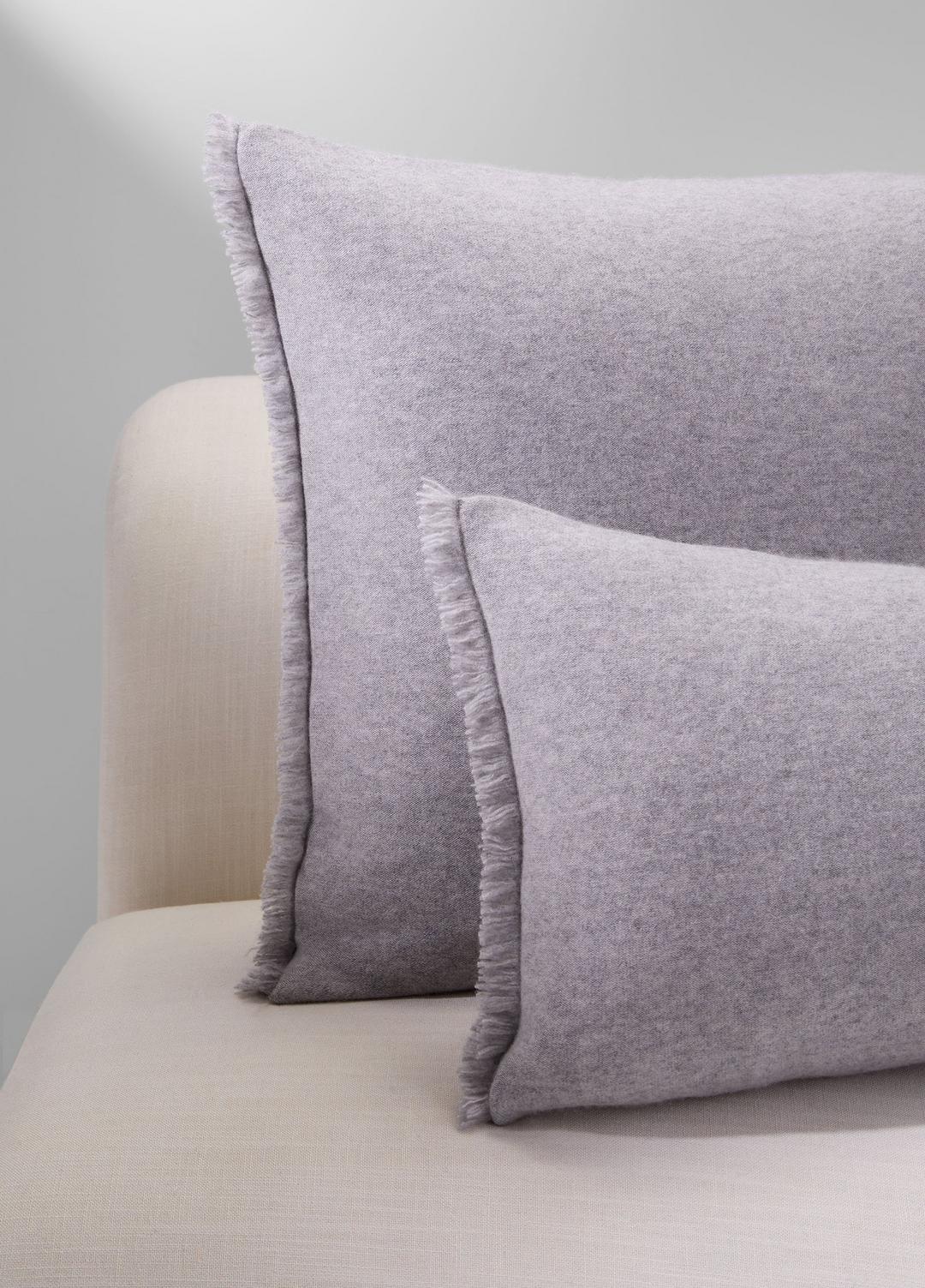 Cashmere Reverse Jersey Rectangle Pillow in Pillows & Blankets HEATHER GREY | VINCE Women