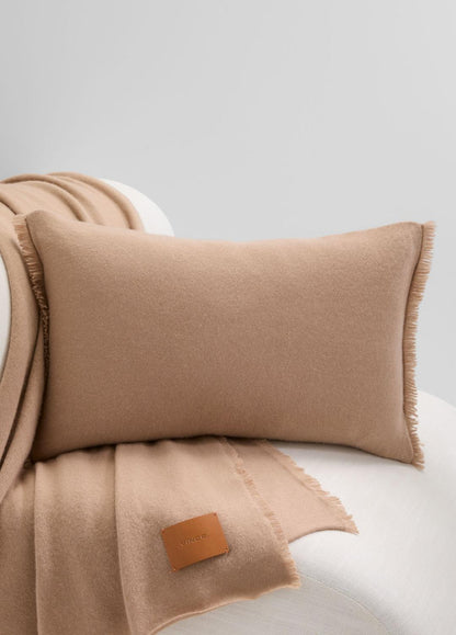 Cashmere Reverse Jersey Rectangle Pillow in Pillows & Blankets CAMEL | VINCE Women