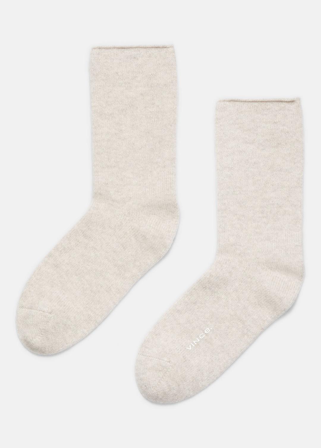 Women's Cashmere Jersey Short Sock in Accessories HEATHER MARBLE | VINCE Women