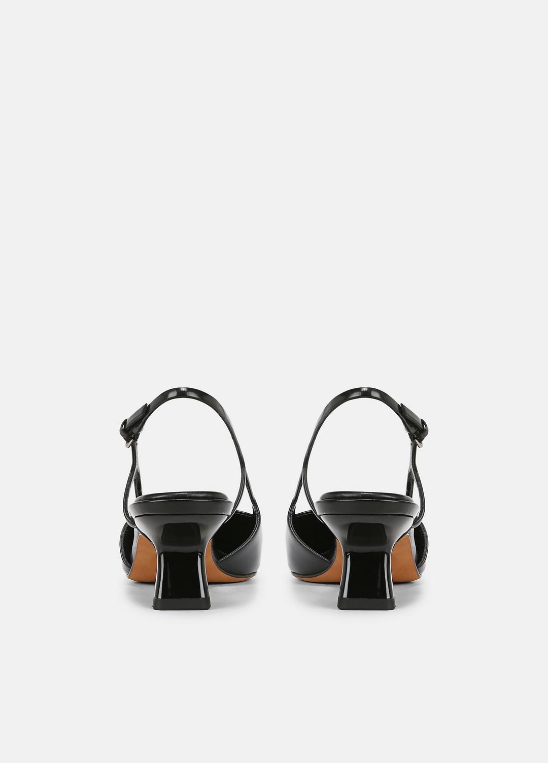 Bianca Leather Slingback Heel in Vince Products Women BLACK | VINCE Women