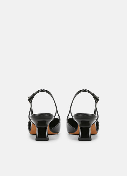 Bianca Leather Slingback Heel in Vince Products Women BLACK | VINCE Women