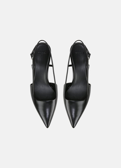 Bianca Leather Slingback Heel in Vince Products Women BLACK | VINCE Women