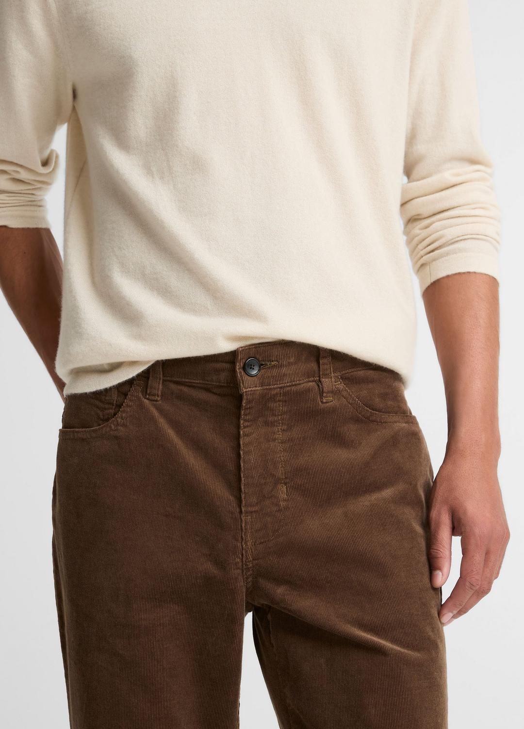 Dylan Slim 5-Pocket Stretch-Cotton Corduroy Pant in Trousers LIGHT MISSION | VINCE Men