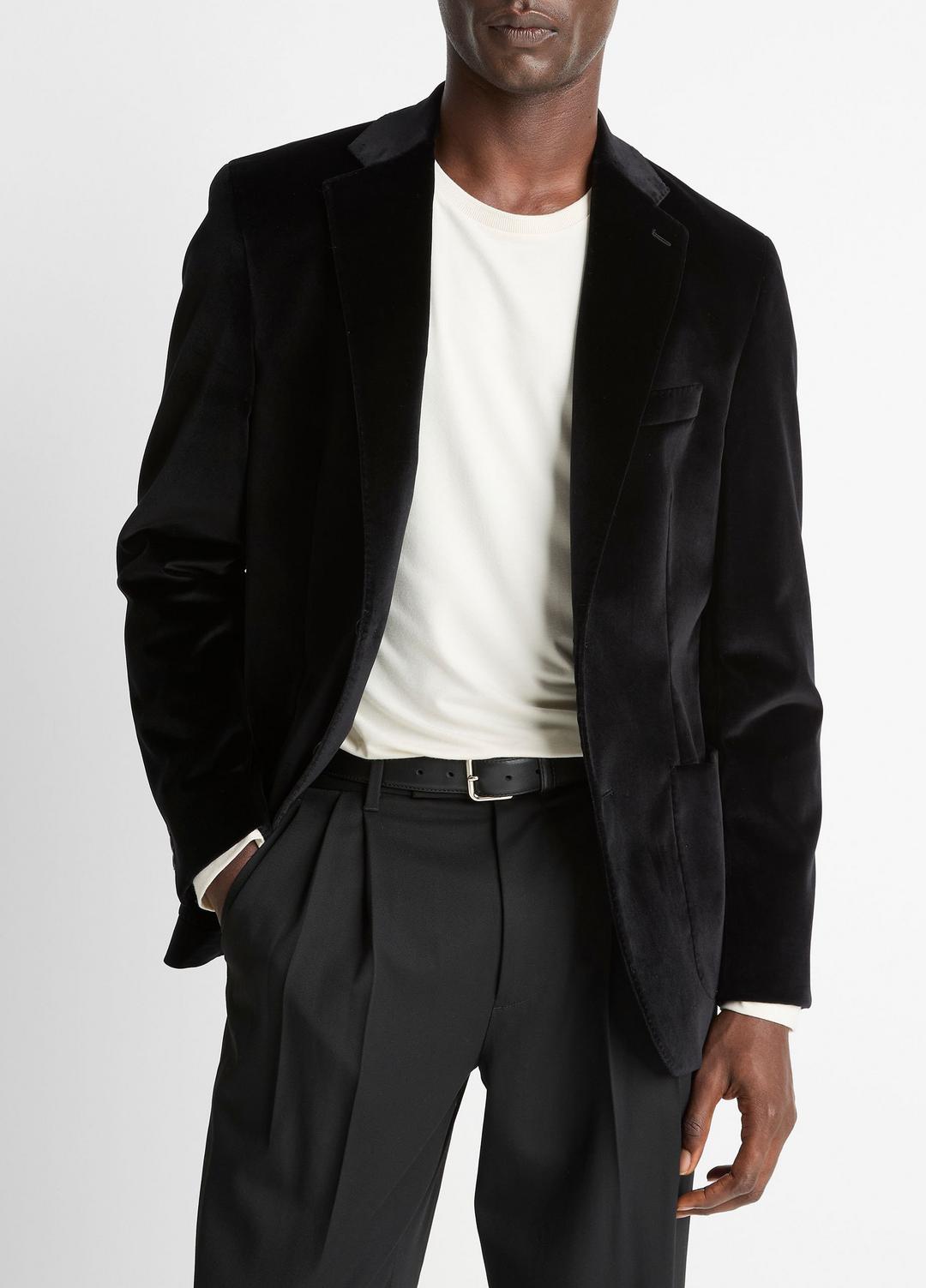 Cotton Velvet Classic Sport Coat in Blazers BLACK | VINCE Men
