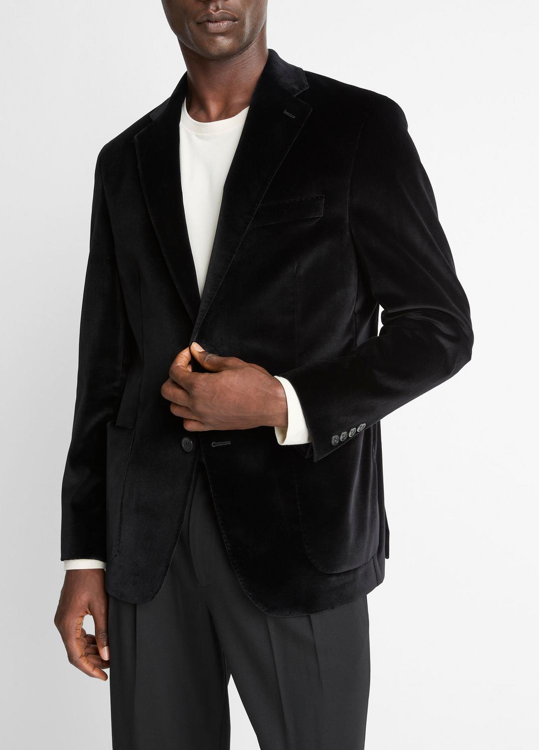Cotton Velvet Classic Sport Coat in Blazers BLACK | VINCE Men