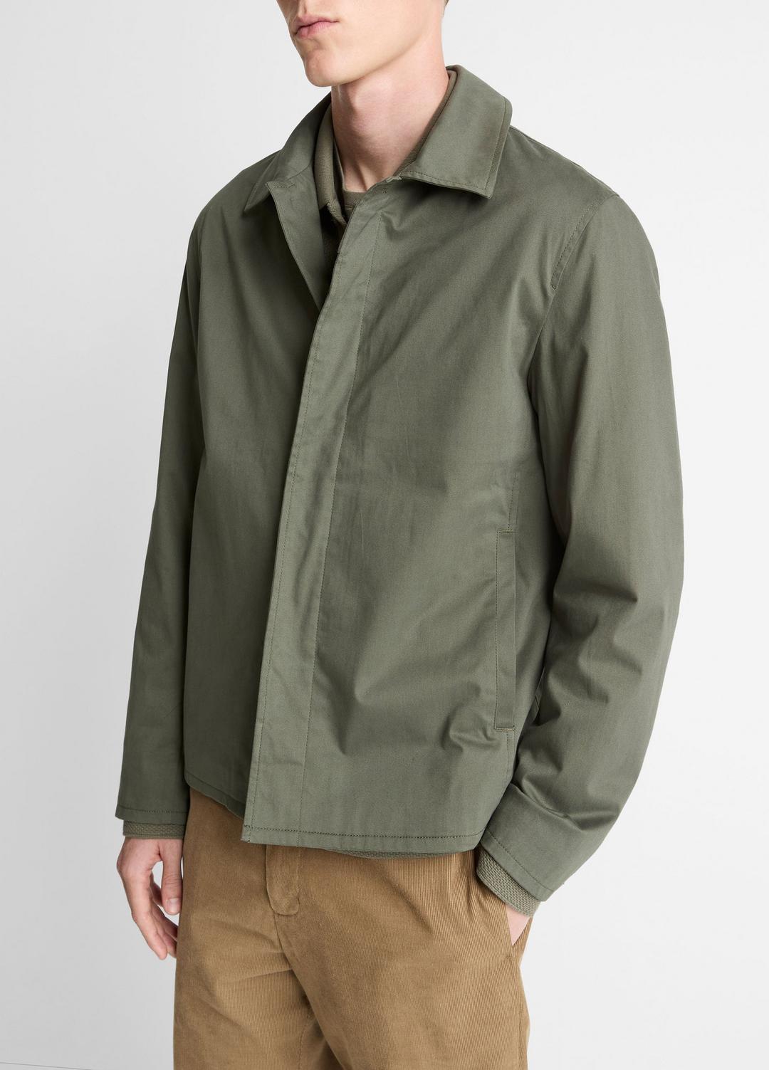 Italian Peached Stretch-Cotton Jacket in Jackets SYCAMORE | VINCE Men
