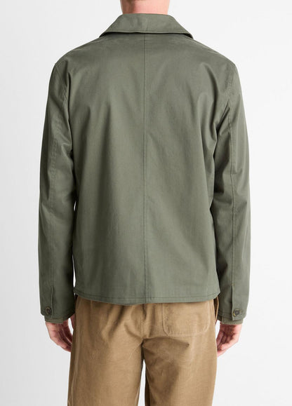 Italian Peached Stretch-Cotton Jacket in Jackets SYCAMORE | VINCE Men