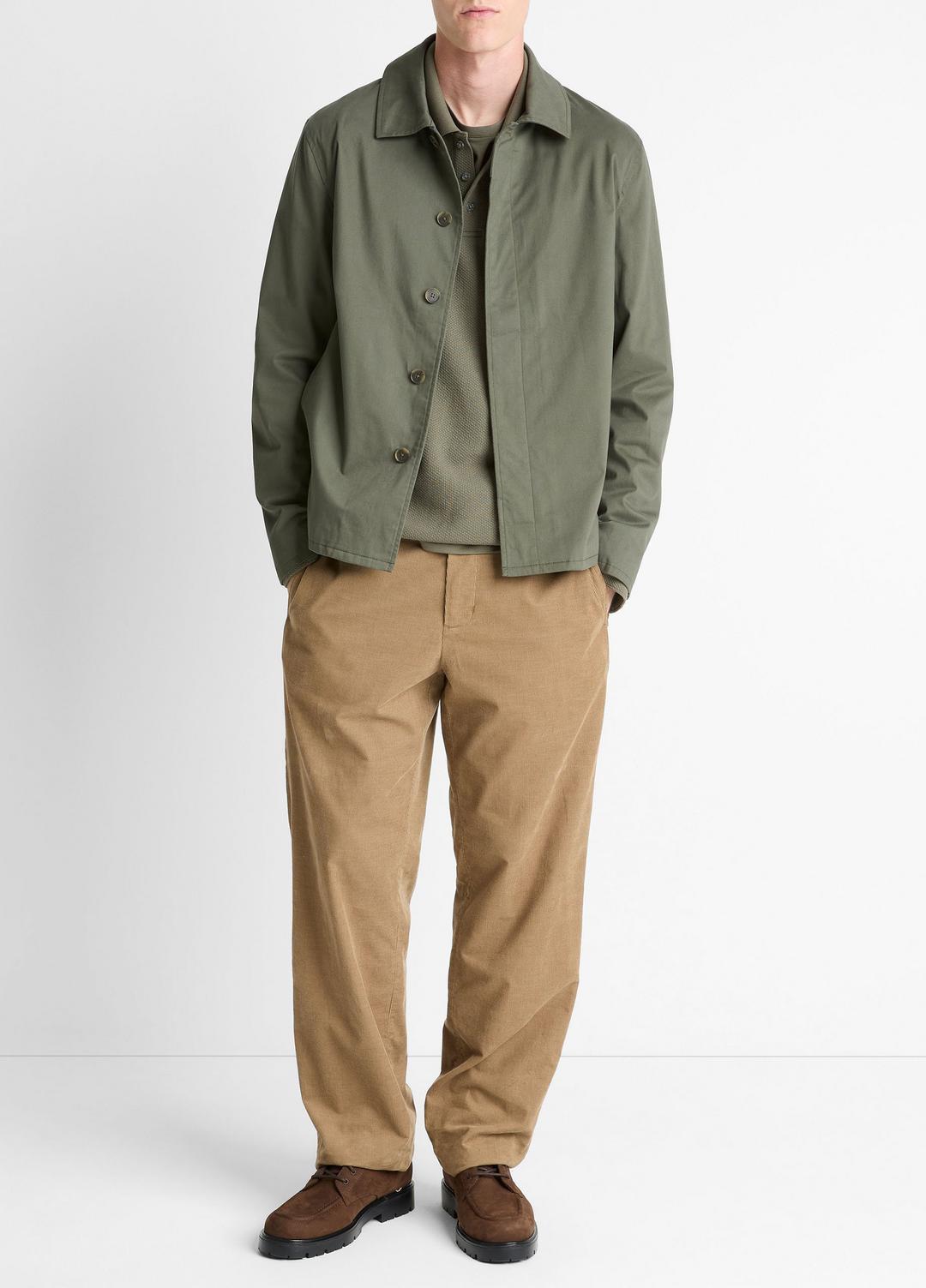 Italian Peached Stretch-Cotton Jacket in Jackets SYCAMORE | VINCE Men