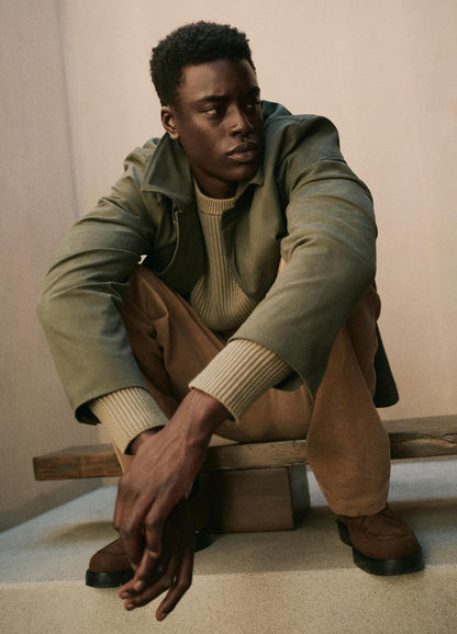 Italian Peached Stretch-Cotton Jacket in Jackets SYCAMORE | VINCE Men