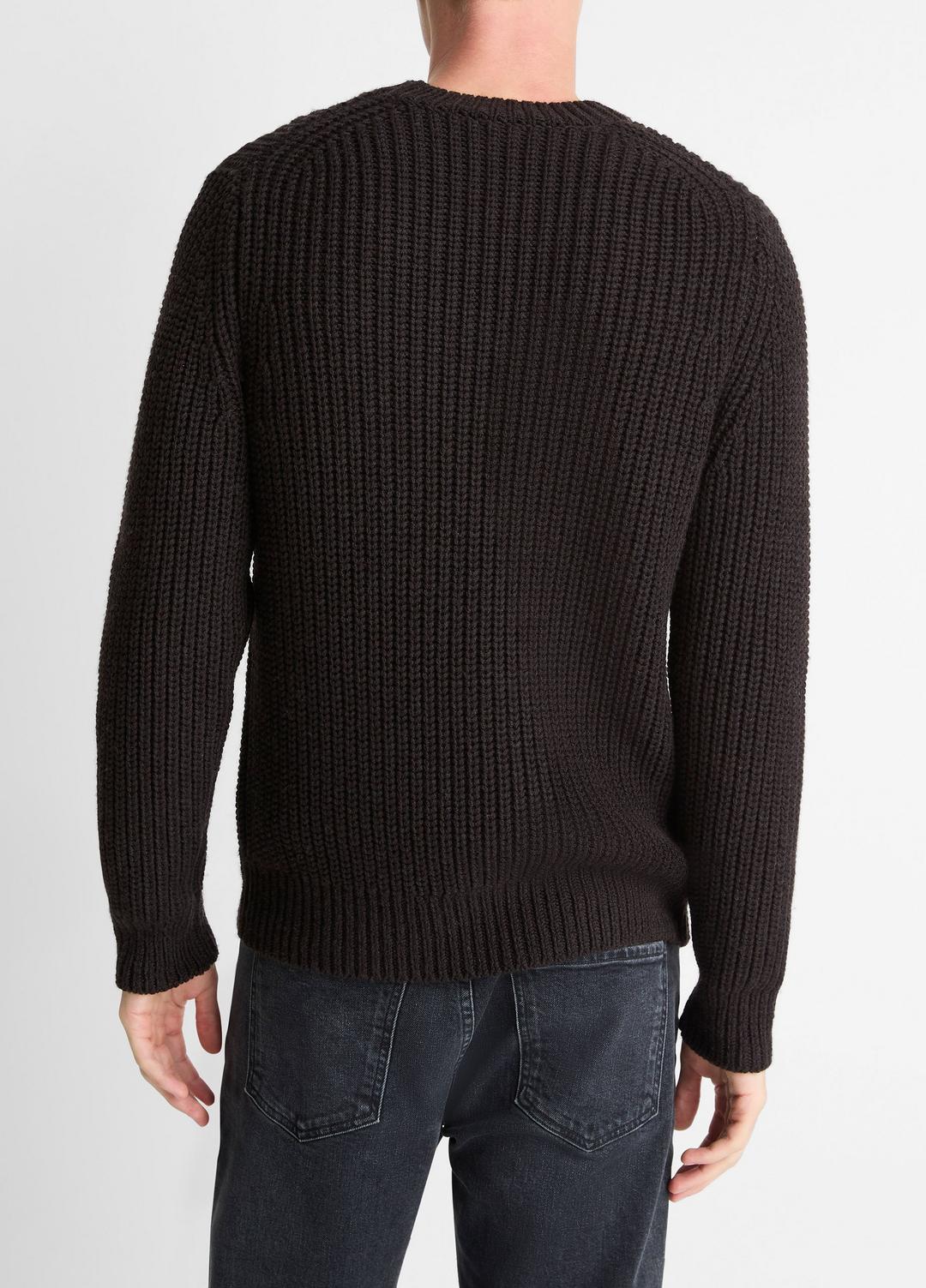 Utility Shaker Merino Wool Sweater in Crew Neck HEATHER MISSION | VINCE Men