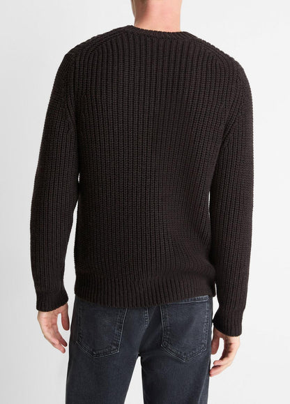 Utility Shaker Merino Wool Sweater in Crew Neck HEATHER MISSION | VINCE Men