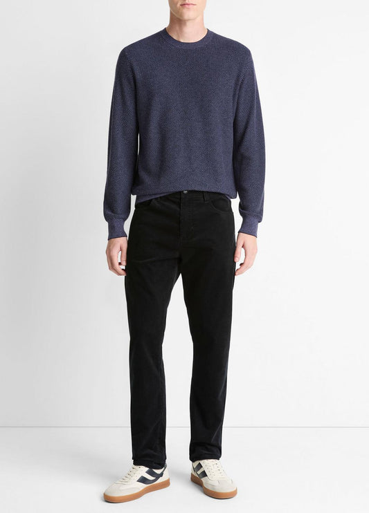 Dylan Slim 5-Pocket Stretch-Cotton Corduroy Pant in Trousers BLACK | VINCE Men