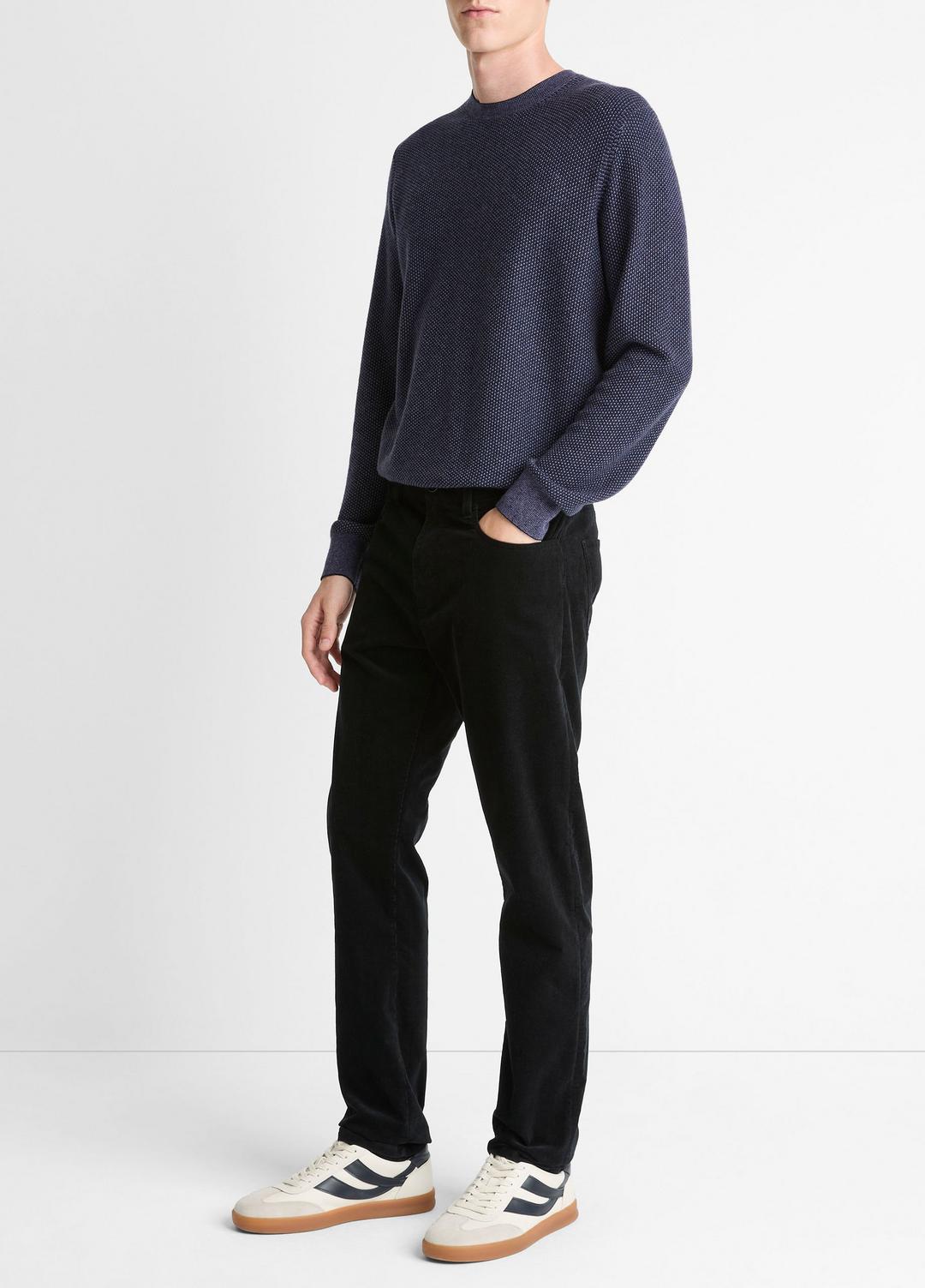 Dylan Slim 5-Pocket Stretch-Cotton Corduroy Pant in Trousers BLACK | VINCE Men