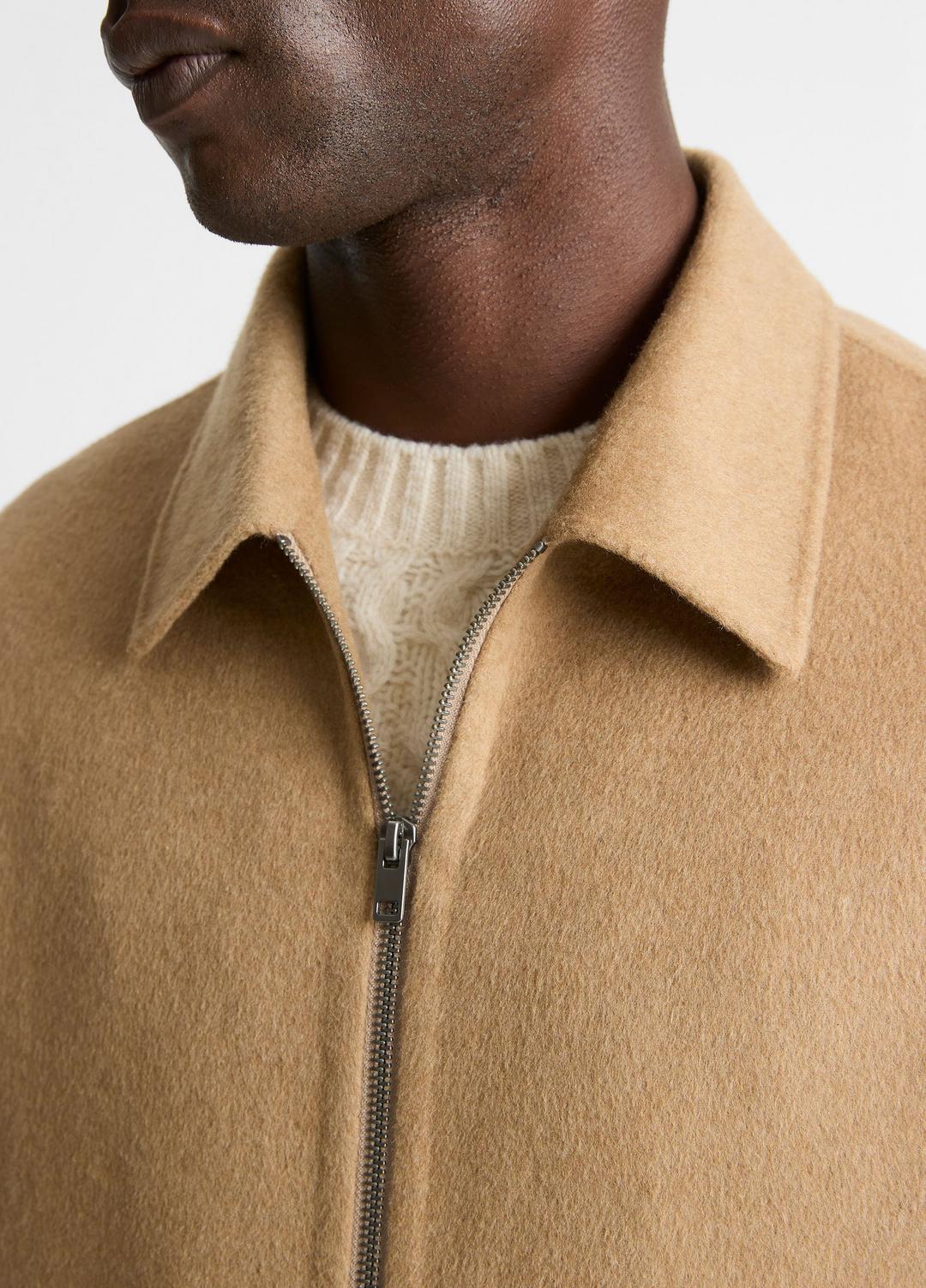 Splittable Wool-Blend Zip-Front Jacket in Jackets CAMELLO | VINCE Men
