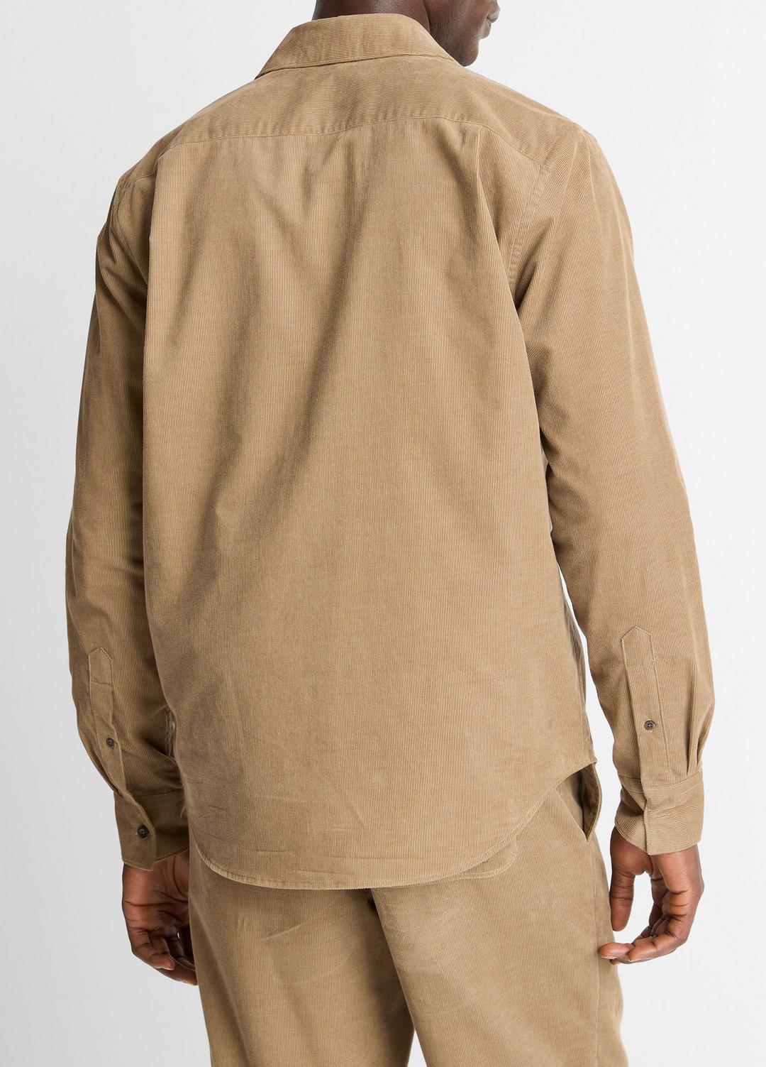 Italian Cotton Corduroy Button-Front Shirt in Long Sleeve TETON | VINCE Men