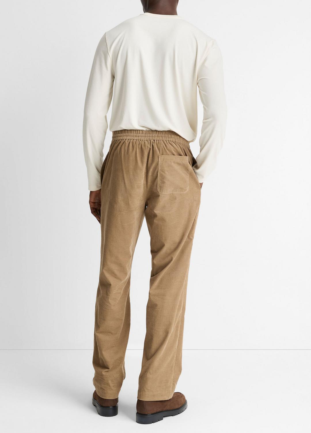 Louie Relaxed Cotton Corduroy Elastic-Waist Pant in Trousers TETON | VINCE Men