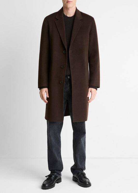 Splittable Wool-Cashmere Single-Breasted Topcoat in Coats MISSION | VINCE Men