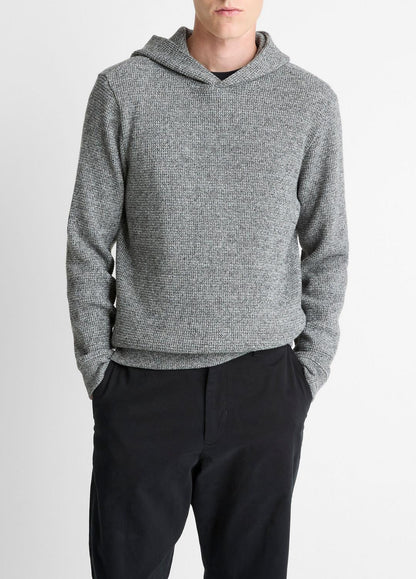 Brushed Waffle Hoodie in Sweatshirts & Hoodies HEATHER BLACK | VINCE Men