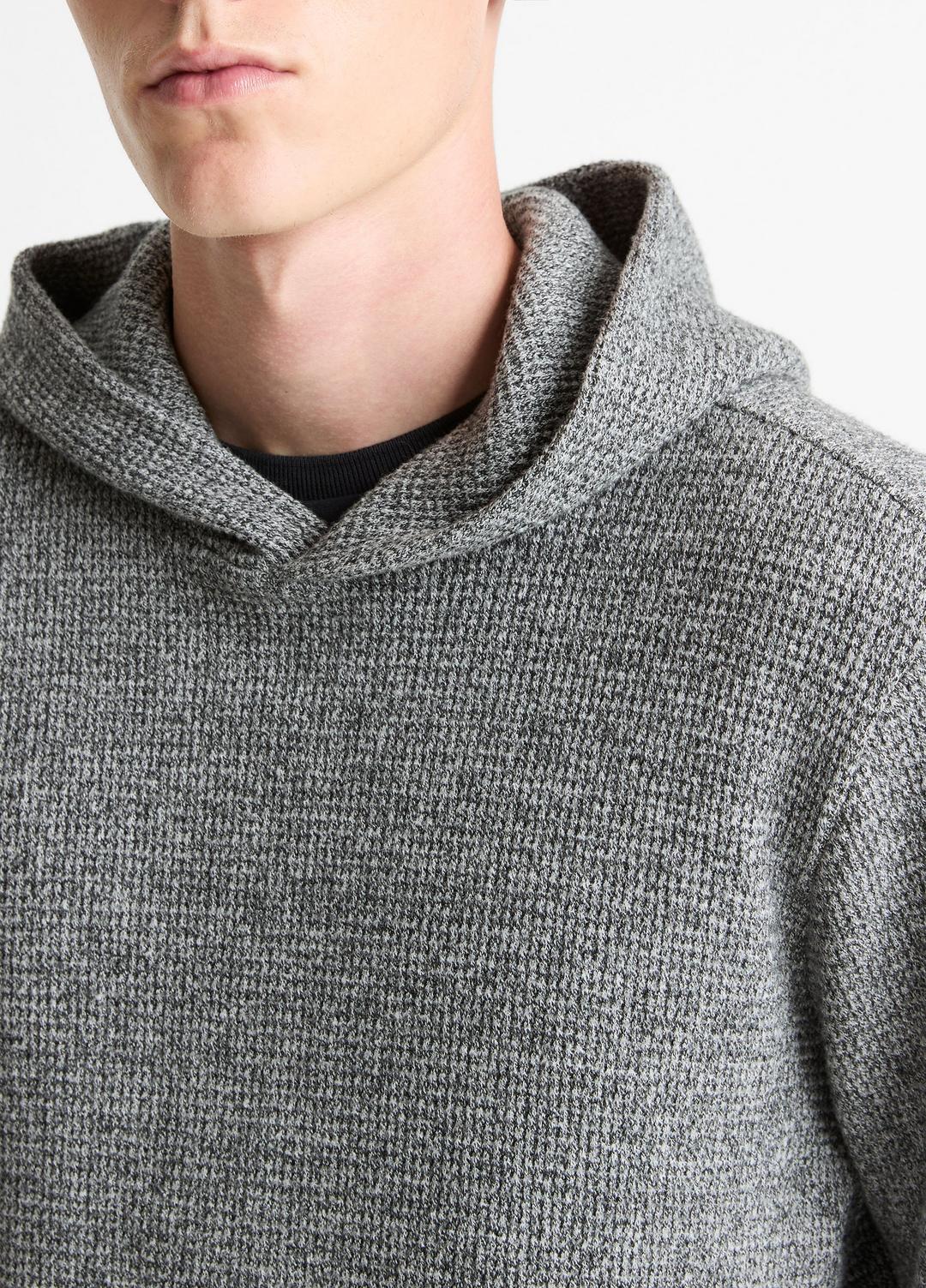 Brushed Waffle Hoodie in Sweatshirts & Hoodies HEATHER BLACK | VINCE Men