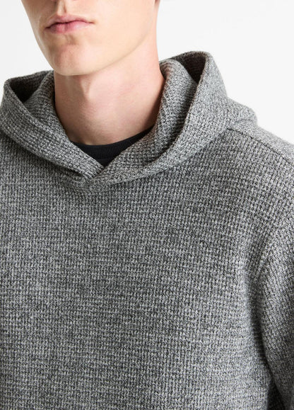 Brushed Waffle Hoodie in Sweatshirts & Hoodies HEATHER BLACK | VINCE Men