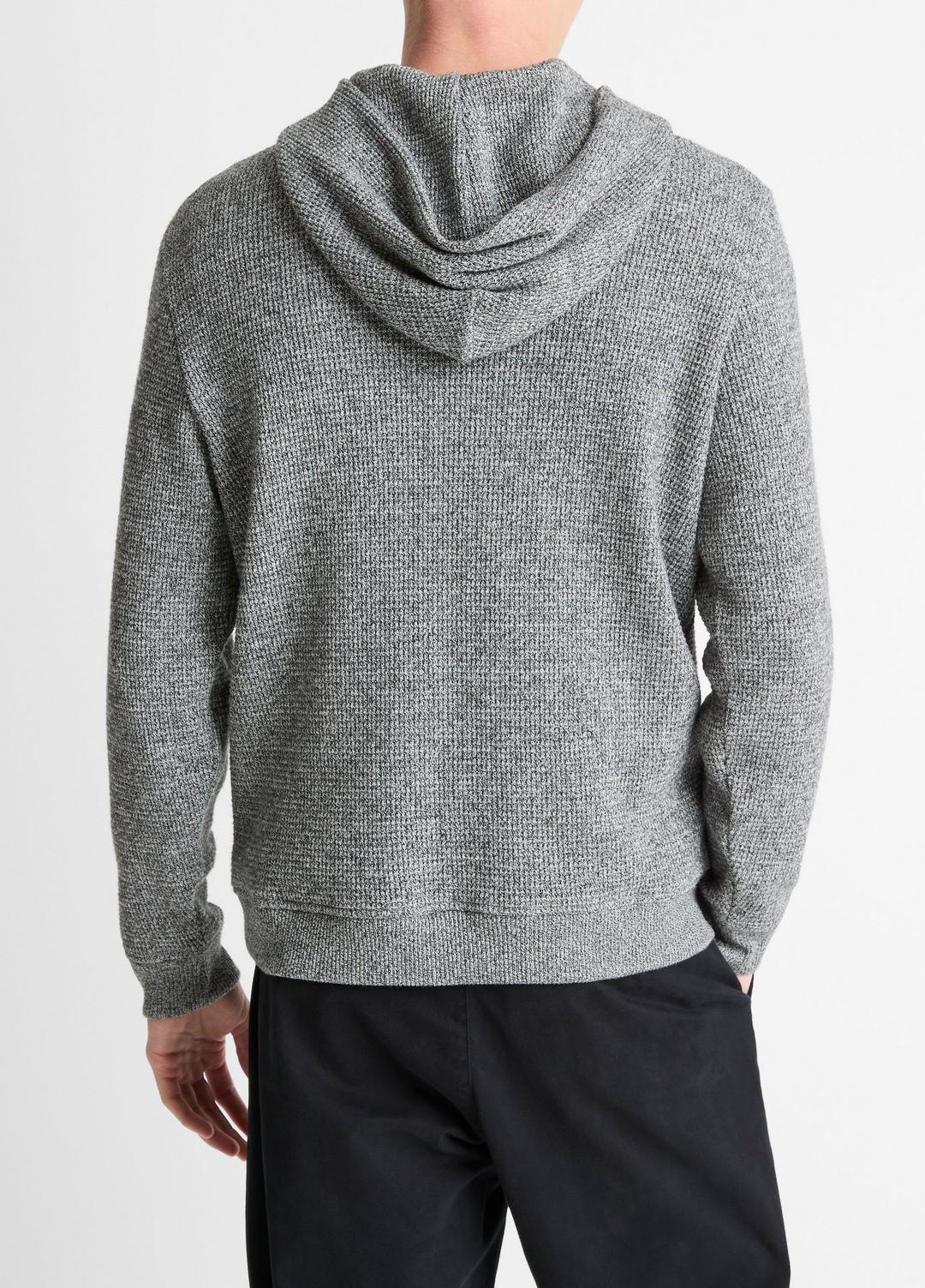 Brushed Waffle Hoodie in Sweatshirts & Hoodies HEATHER BLACK | VINCE Men
