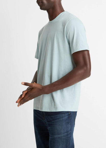 Pima Cotton Crew Neck T-Shirt in Short Sleeve DARK CASCADE | VINCE Men
