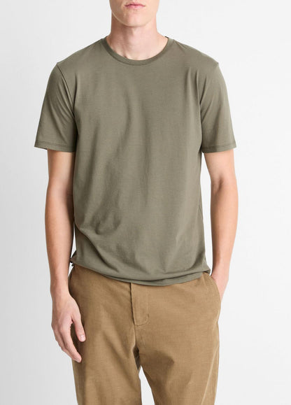 Pima Cotton Crew Neck T-Shirt in Short Sleeve SYCAMORE | VINCE Men