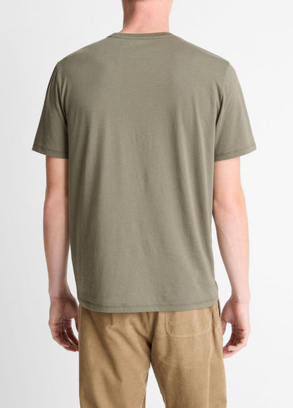 Pima Cotton Crew Neck T-Shirt in Short Sleeve SYCAMORE | VINCE Men