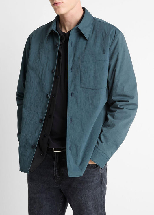 Insulated Tech-Cotton Shirt Jacket in Shirt Jackets CLEAR LAKE | VINCE Men
