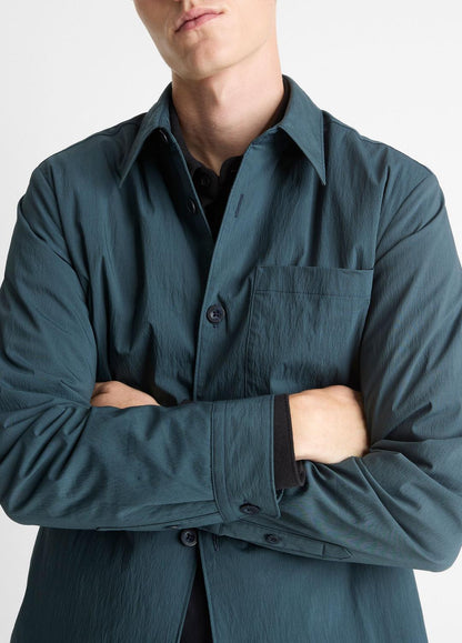 Insulated Tech-Cotton Shirt Jacket in Shirt Jackets CLEAR LAKE | VINCE Men