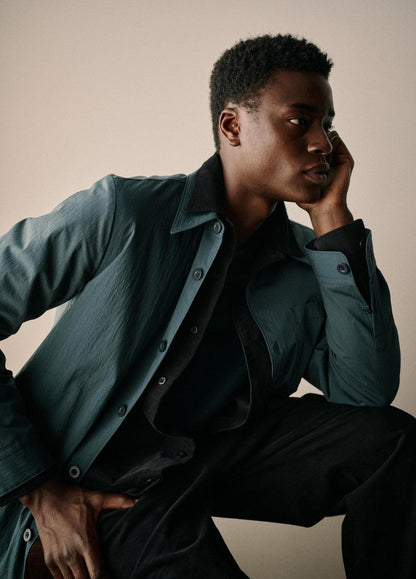 Insulated Tech-Cotton Shirt Jacket in Shirt Jackets CLEAR LAKE | VINCE Men
